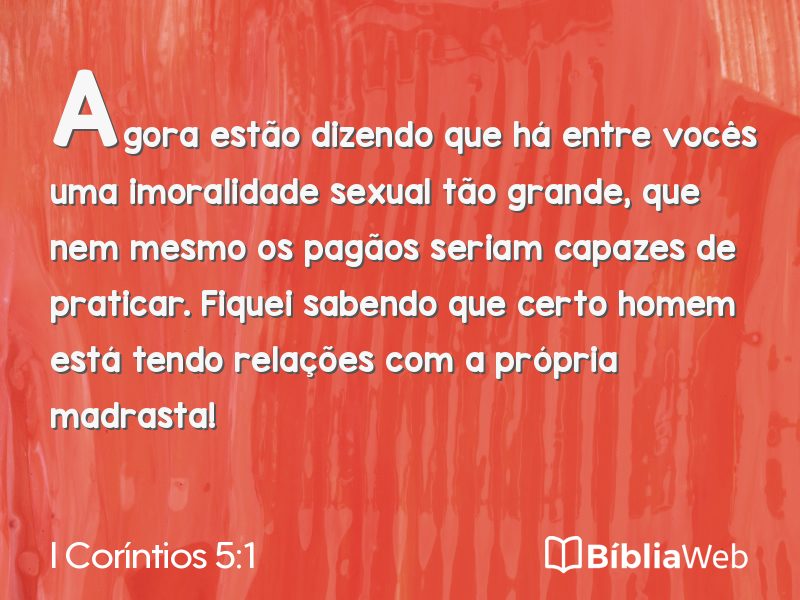 I Coríntios 5:1 em imagem para compartilhar