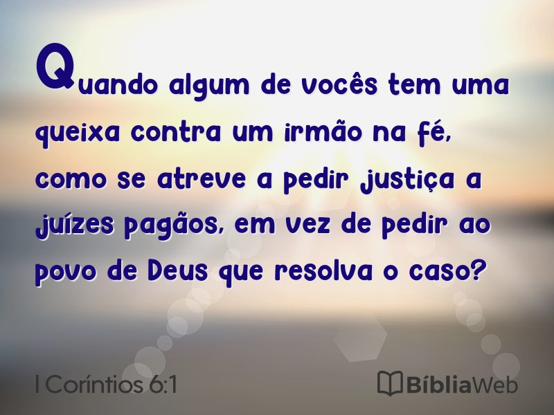I Coríntios 6:1 em imagem para compartilhar
