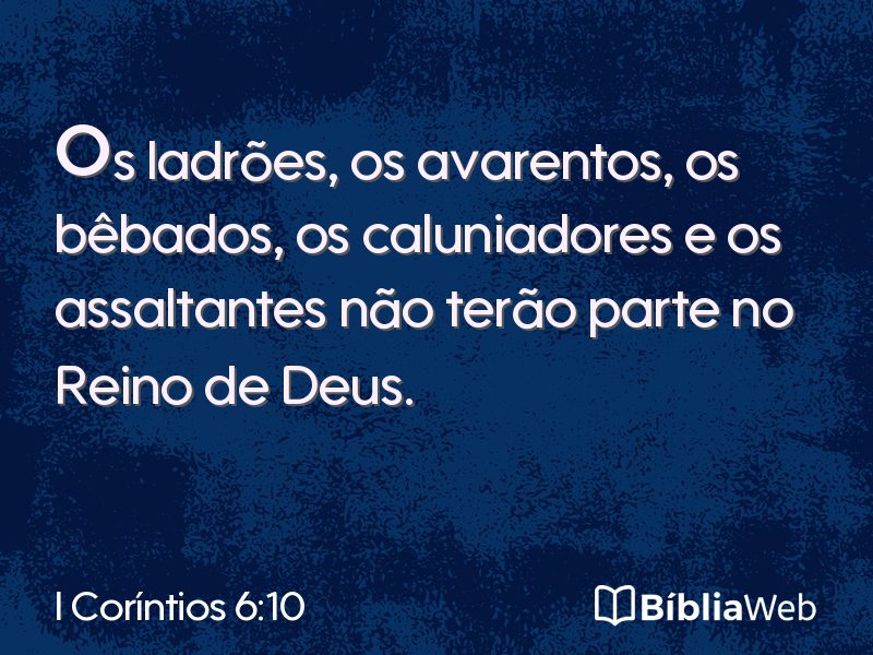 I Coríntios 6:10 em imagem para compartilhar