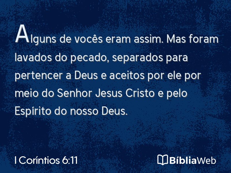 I Coríntios 6:11 em imagem para compartilhar