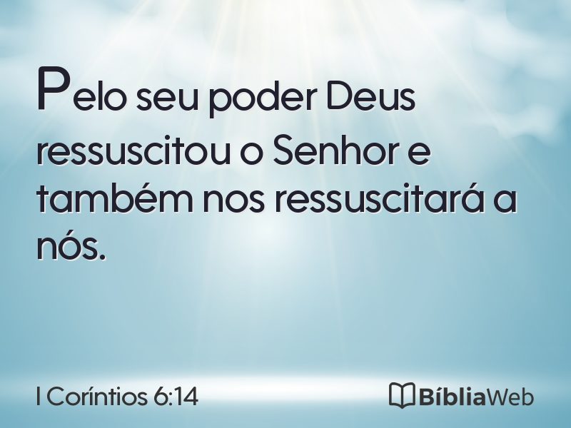 I Coríntios 6:14 em imagem para compartilhar