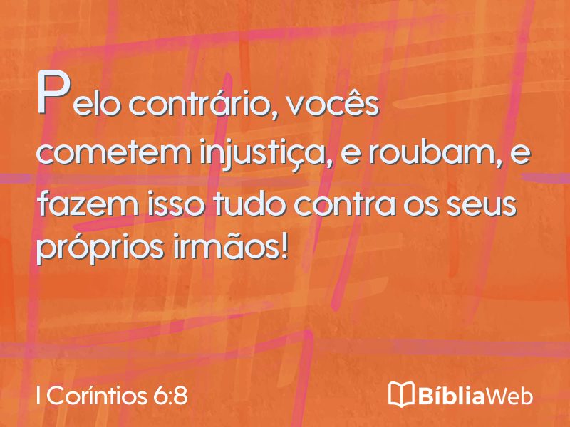 I Coríntios 6:8 em imagem para compartilhar