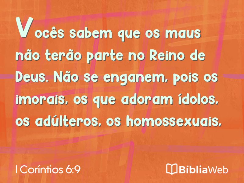 I Coríntios 6:9 em imagem para compartilhar