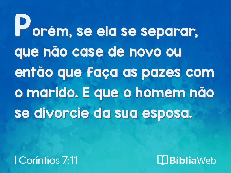 I Coríntios 7:11 em imagem para compartilhar
