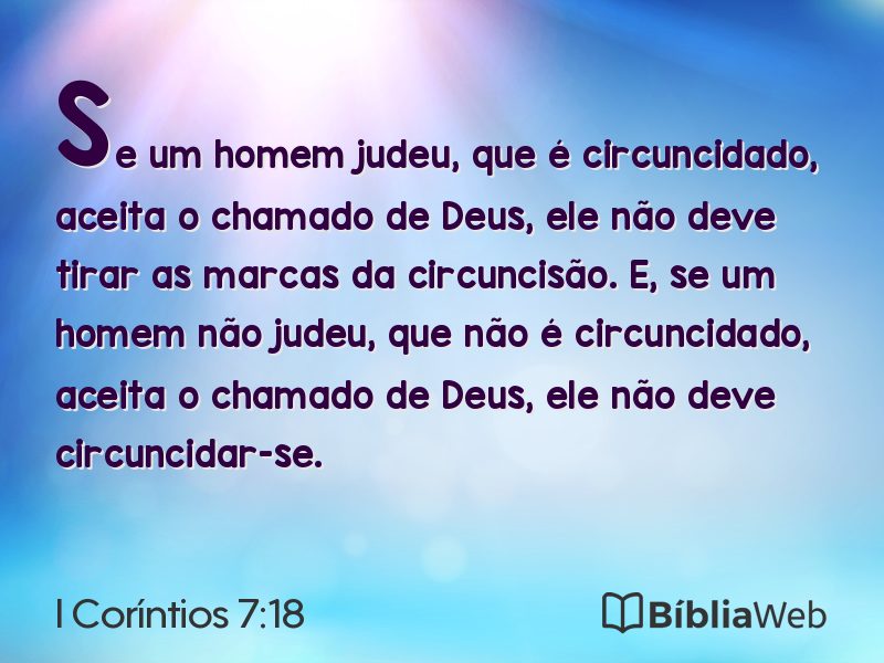 I Coríntios 7:18 em imagem para compartilhar