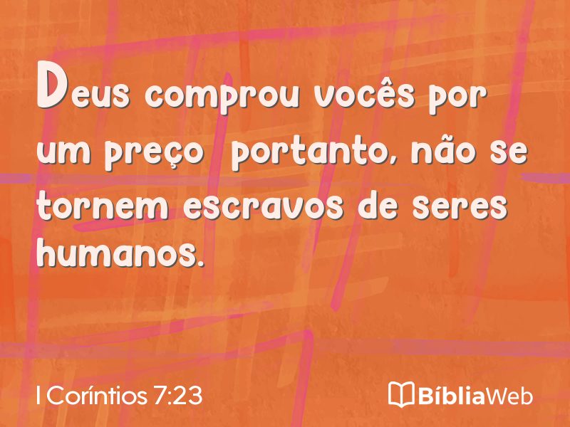 I Coríntios 7:23 em imagem para compartilhar