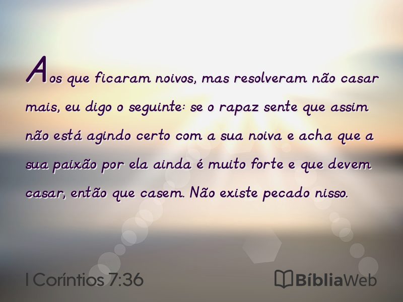 I Coríntios 7:36 em imagem para compartilhar