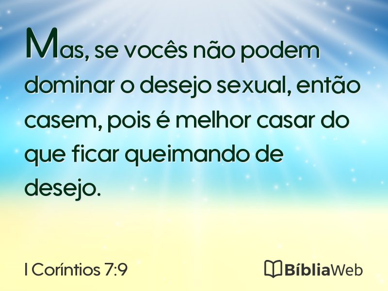 I Coríntios 7:9 em imagem para compartilhar