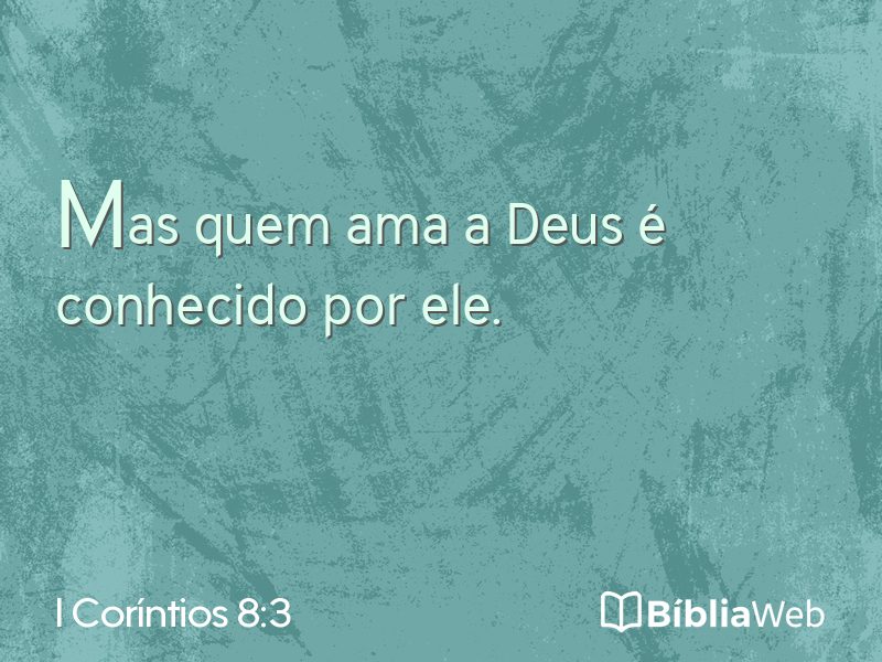 I Coríntios 8:3 em imagem para compartilhar