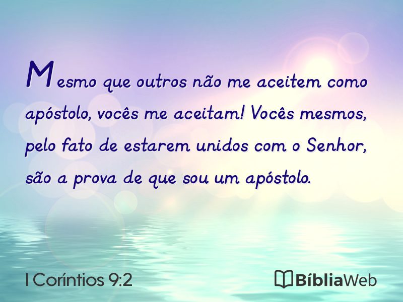 I Coríntios 9:2 em imagem para compartilhar