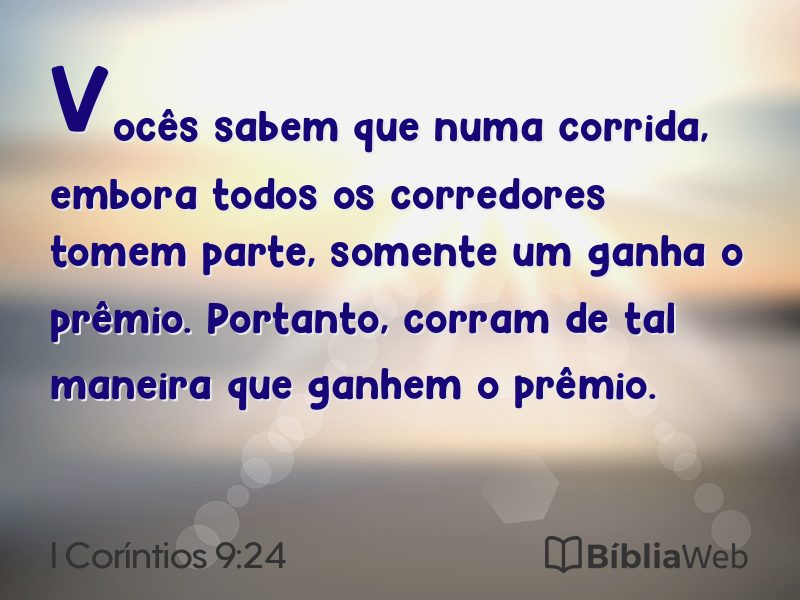 I Coríntios 9:24 em imagem para compartilhar