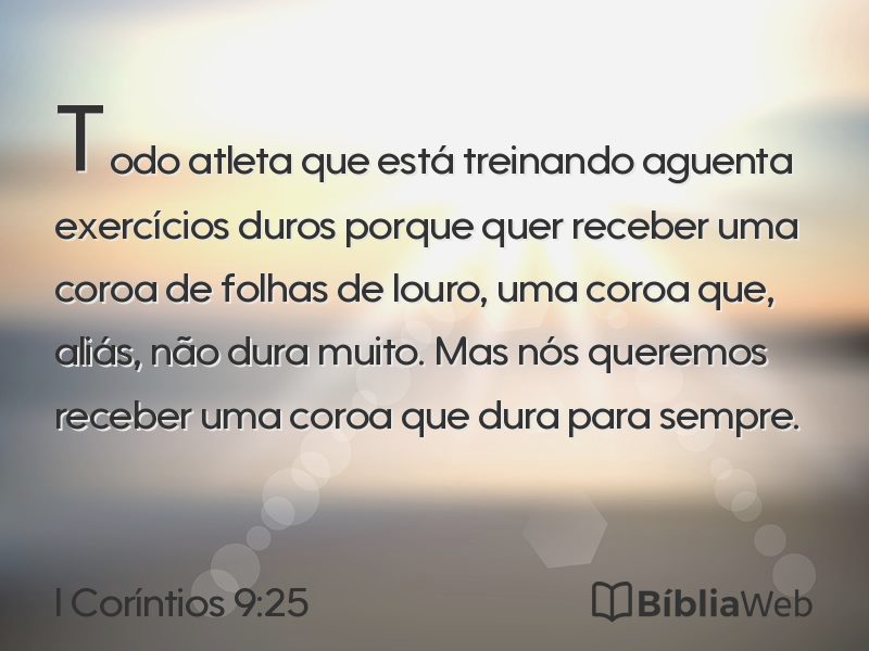 I Coríntios 9:25 em imagem para compartilhar