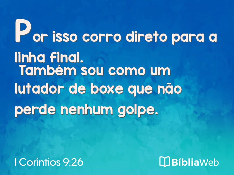 I Coríntios 9:26 em imagem para compartilhar