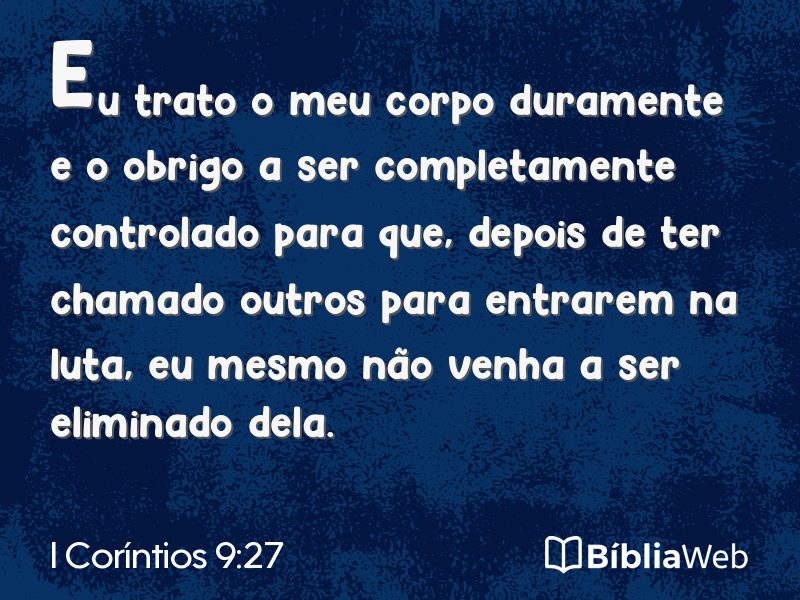 I Coríntios 9:27 em imagem para compartilhar