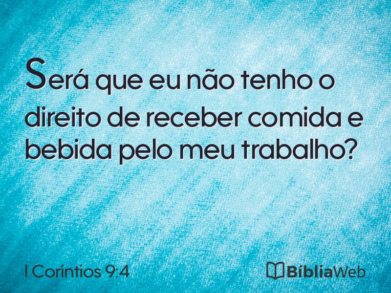 I Coríntios 9:4 em imagem para compartilhar