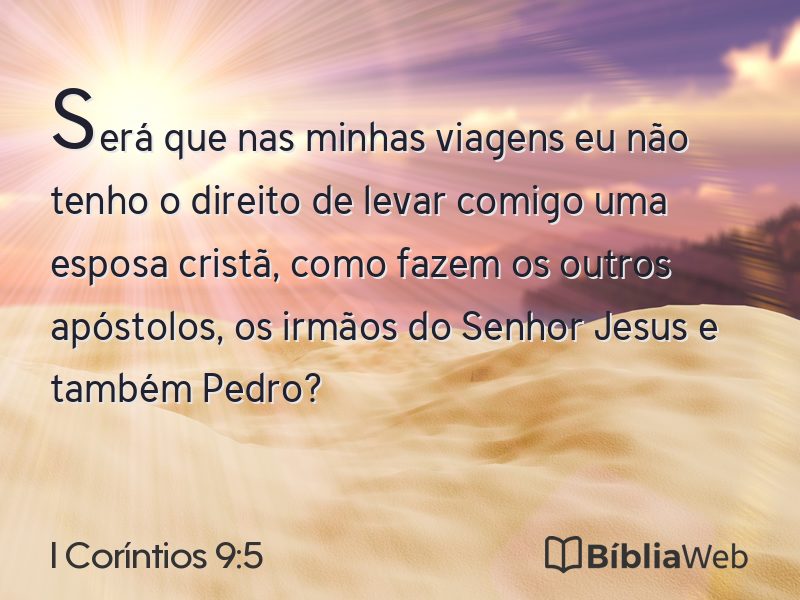 I Coríntios 9:5 em imagem para compartilhar