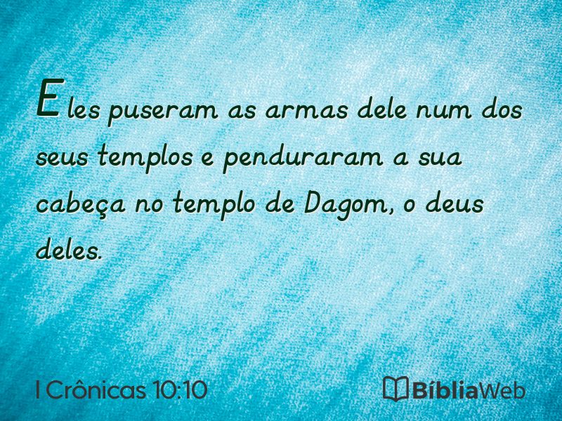 I Crônicas 10:10 em imagem para compartilhar