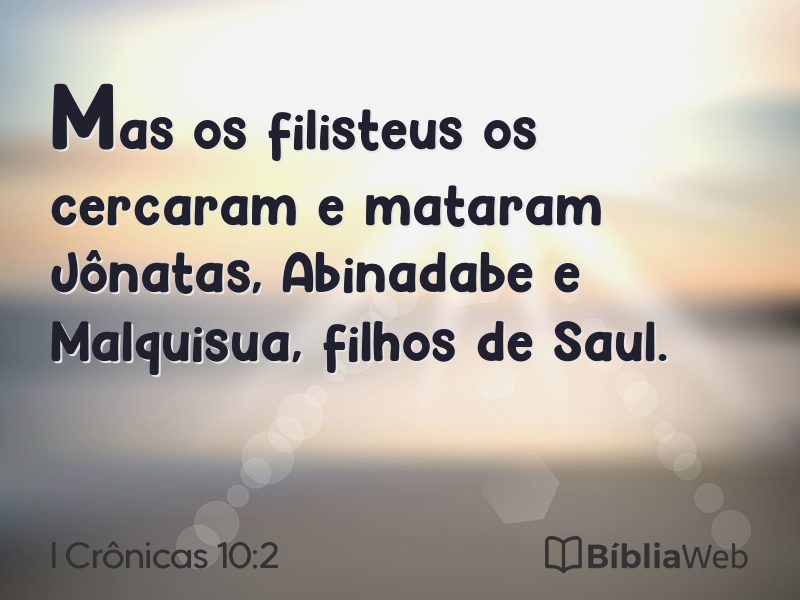 I Crônicas 10:2 em imagem para compartilhar