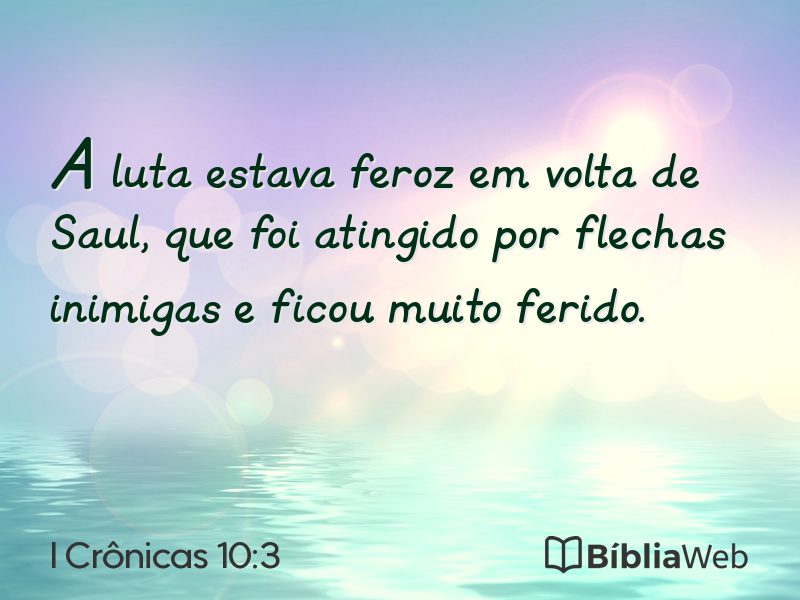 I Crônicas 10:3 em imagem para compartilhar