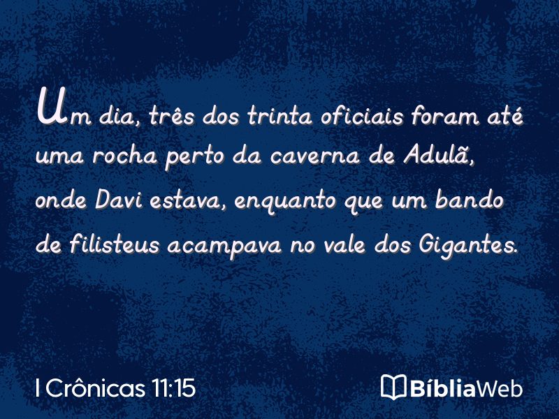 I Crônicas 11:15 em imagem para compartilhar