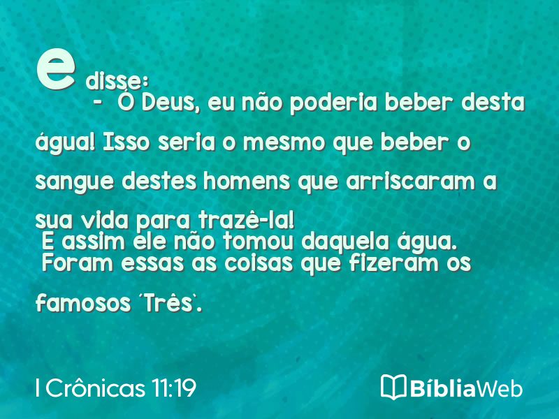 I Crônicas 11:19 em imagem para compartilhar