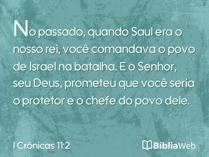 I Crônicas 11:2 em imagem para compartilhar