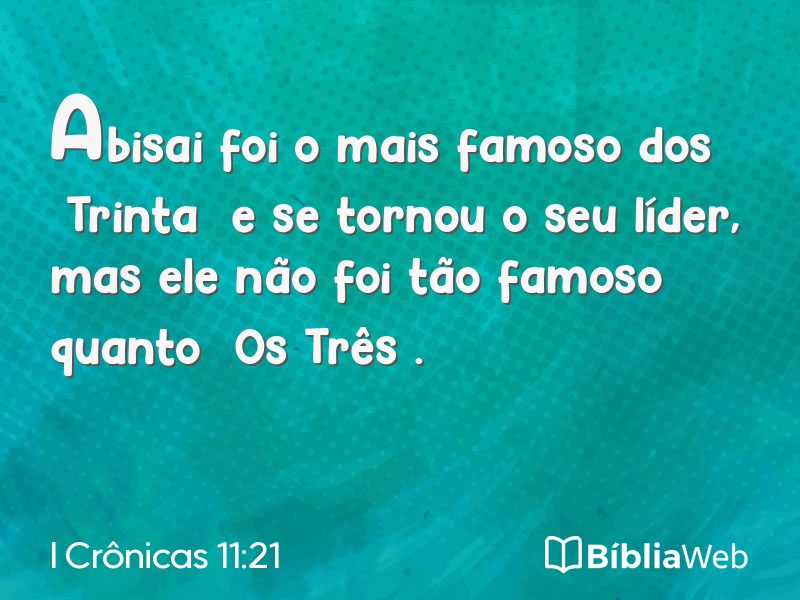 I Crônicas 11:21 em imagem para compartilhar