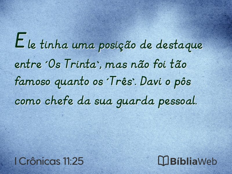 I Crônicas 11:25 em imagem para compartilhar