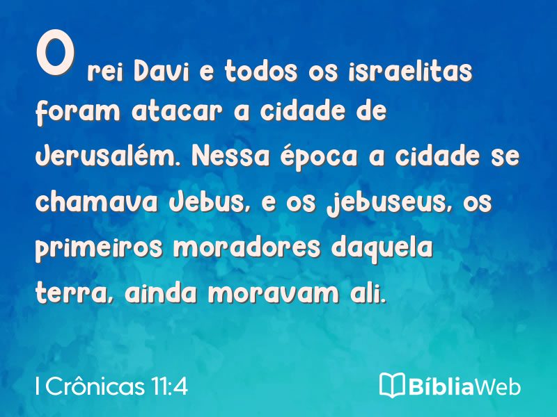I Crônicas 11:4 em imagem para compartilhar