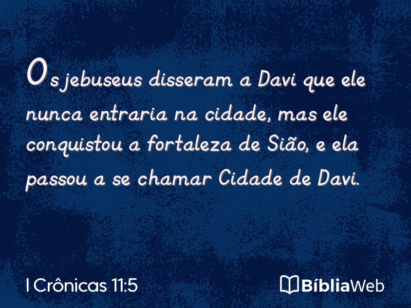 I Crônicas 11:5 em imagem para compartilhar