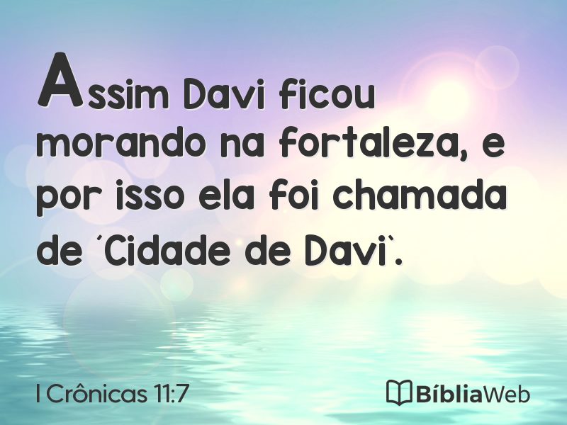 I Crônicas 11:7 em imagem para compartilhar