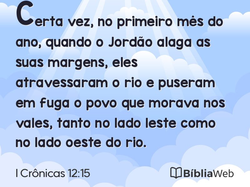 I Crônicas 12:15 em imagem para compartilhar