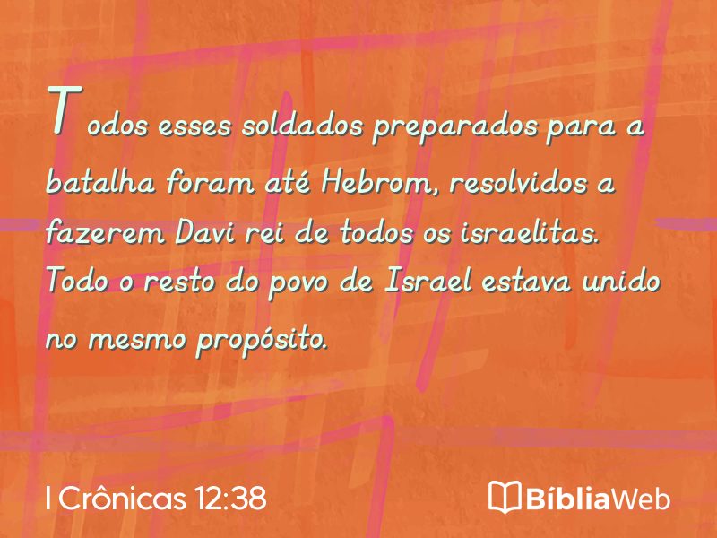 I Crônicas 12:38 em imagem para compartilhar