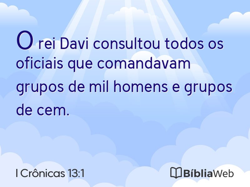 I Crônicas 13:1 em imagem para compartilhar