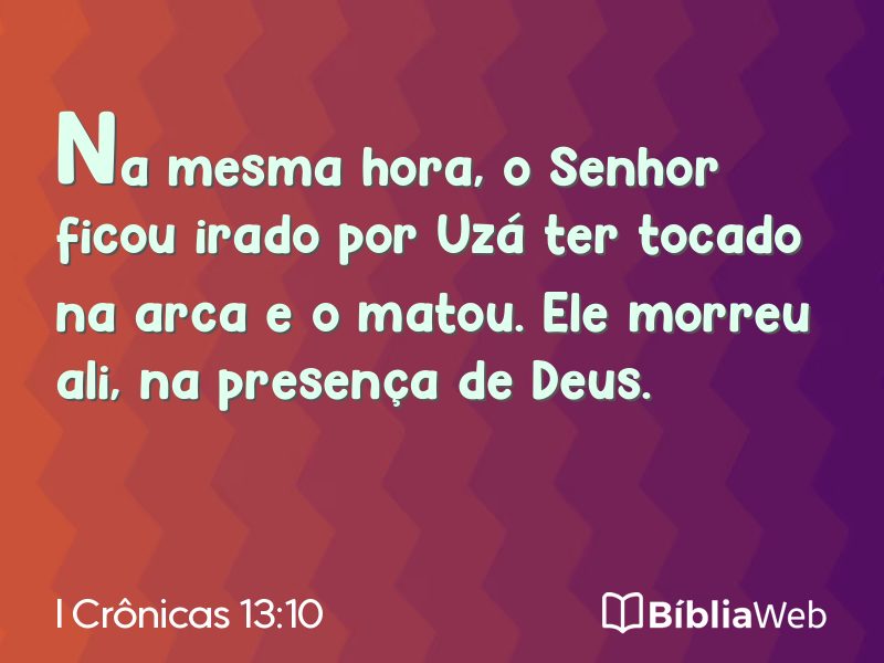 I Crônicas 13:10 em imagem para compartilhar