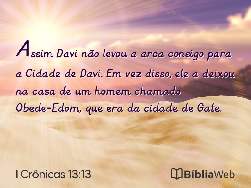 I Crônicas 13:13 em imagem para compartilhar