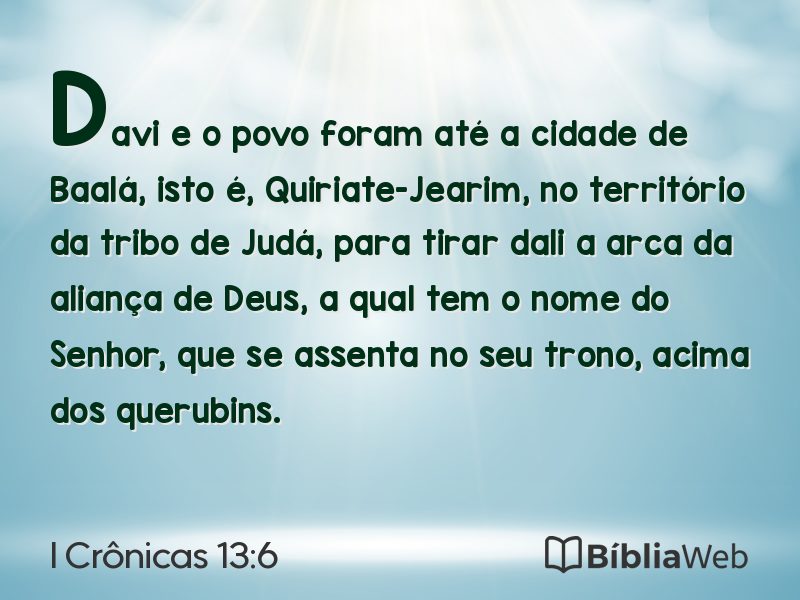 I Crônicas 13:6 em imagem para compartilhar