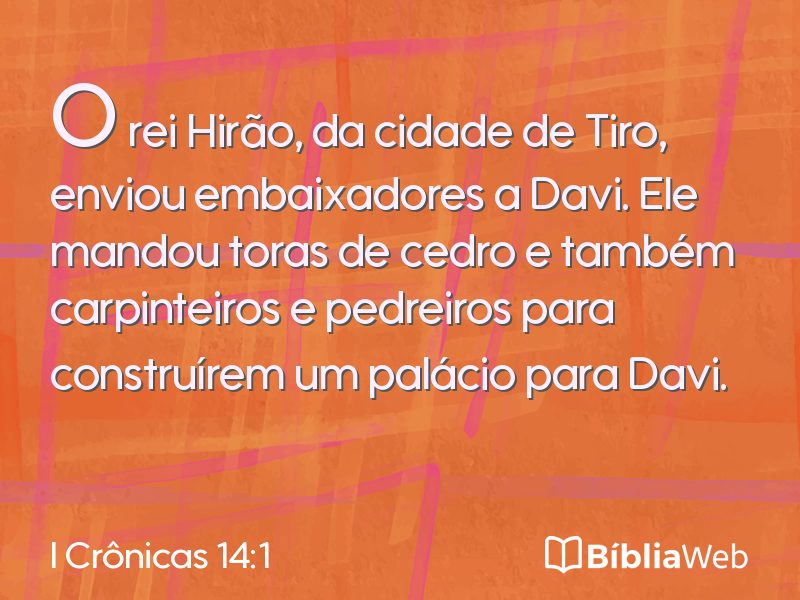 I Crônicas 14:1 em imagem para compartilhar