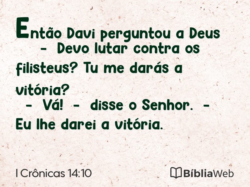 I Crônicas 14:10 em imagem para compartilhar