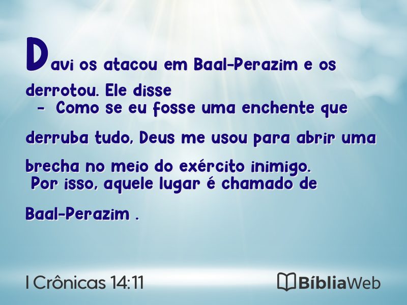 I Crônicas 14:11 em imagem para compartilhar