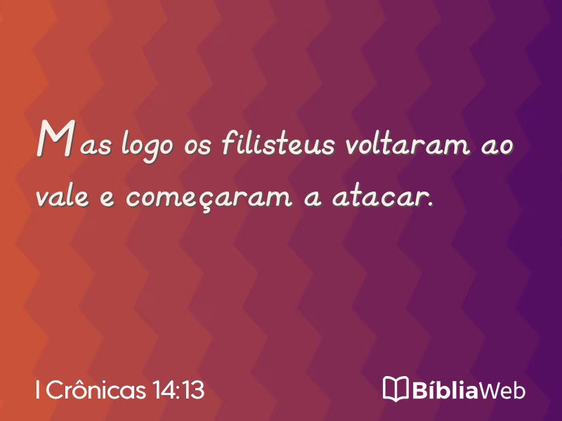 I Crônicas 14:13 em imagem para compartilhar