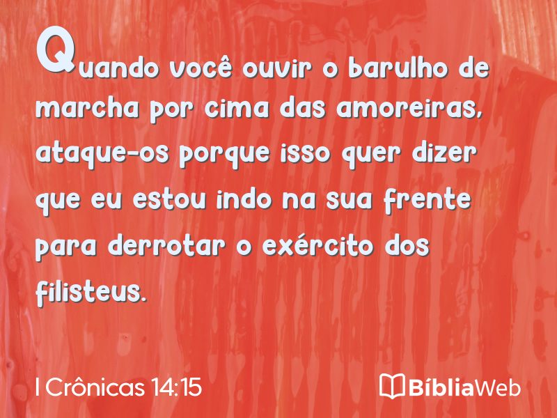 I Crônicas 14:15 em imagem para compartilhar