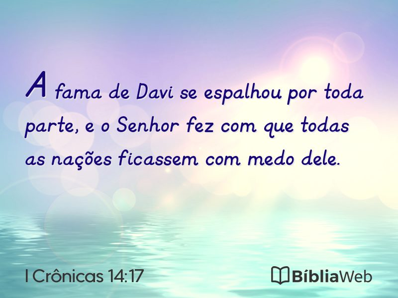 I Crônicas 14:17 em imagem para compartilhar