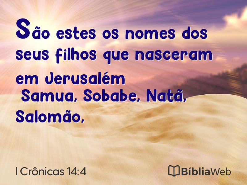 I Crônicas 14:4 em imagem para compartilhar