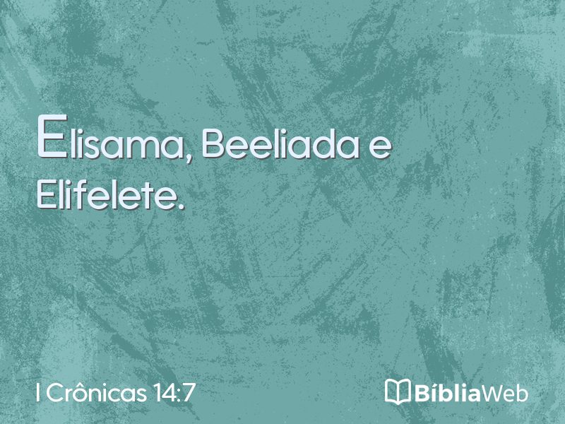I Crônicas 14:7 em imagem para compartilhar