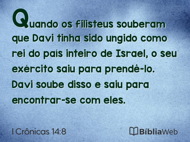 I Crônicas 14:8 em imagem para compartilhar