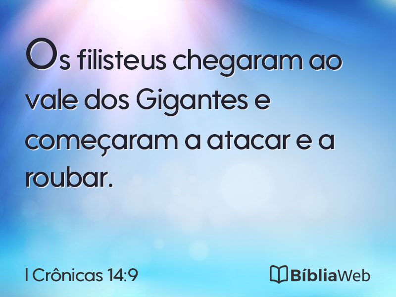 I Crônicas 14:9 em imagem para compartilhar