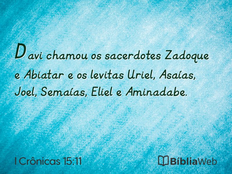I Crônicas 15:11 em imagem para compartilhar