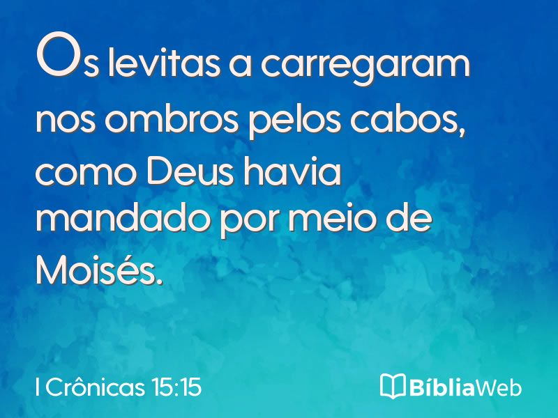 I Crônicas 15:15 em imagem para compartilhar