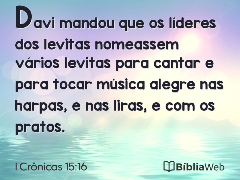 I Crônicas 15:16 em imagem para compartilhar